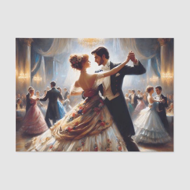 Ballroom Dancing Ephemera Furniture Decoupage Tissue Paper (Front)