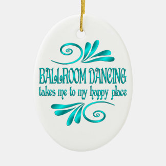 Ballroom Dancing Happy Place Ceramic Tree Decoration