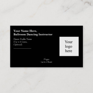 Ballroom Dancing Instructor Logo Slogan Business Card
