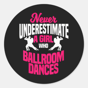 Ballroom Dancing Lesson Instructor Dance Partner Classic Round Sticker