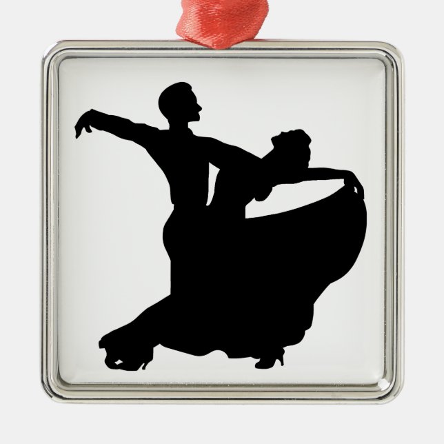Ballroom Dancing Metal Tree Decoration (Front)