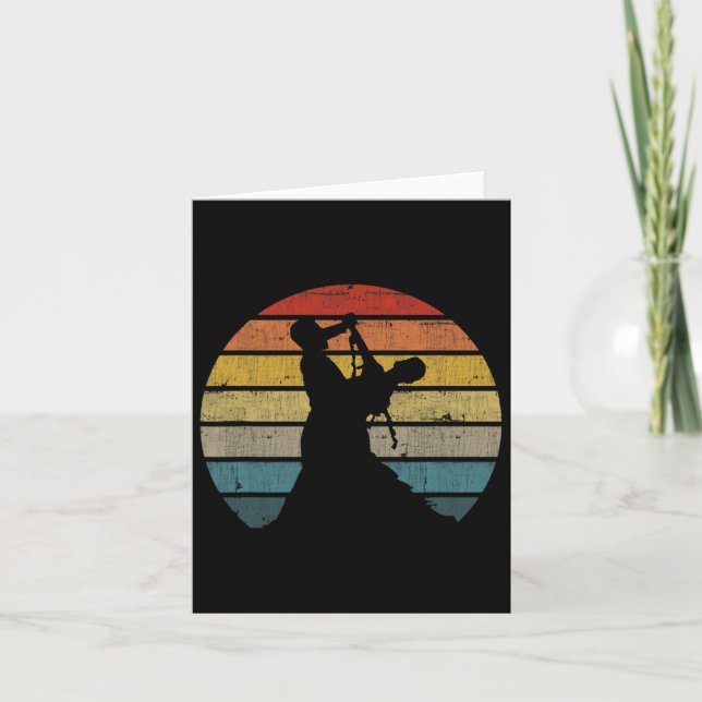 Ballroom Dancing Silhouette On A Distressed Retro  Card (Front)