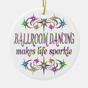 Ballroom Dancing Sparkles Ceramic Tree Decoration