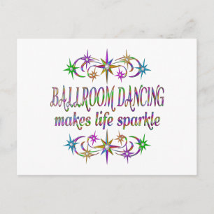 Ballroom Dancing Sparkles Postcard