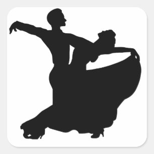 Ballroom Dancing Square Sticker