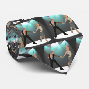 Ballroom Latin Dancers Couple With Spotlight Tie
