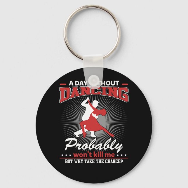 Ballroom Swing Dancing Dancesport Lindy Tango Danc Key Ring (Front)