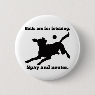 Balls Are For Fetching 6 Cm Round Badge