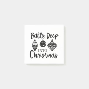 Balls Deep Into Christmas Funny Christmas Xmas  Post-it Notes