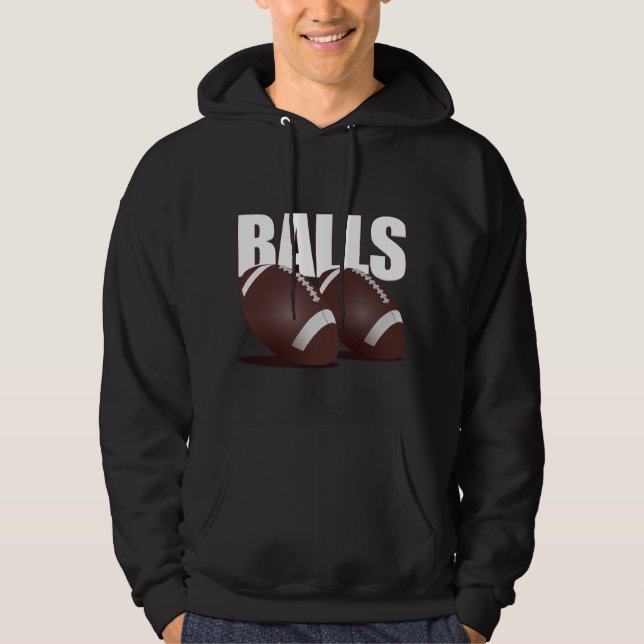 BALLS - Football (Dark) Hoodie (Front)