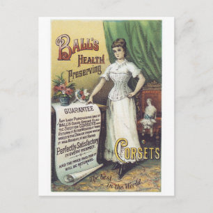 Balls Health Preserving Corsets Postcard