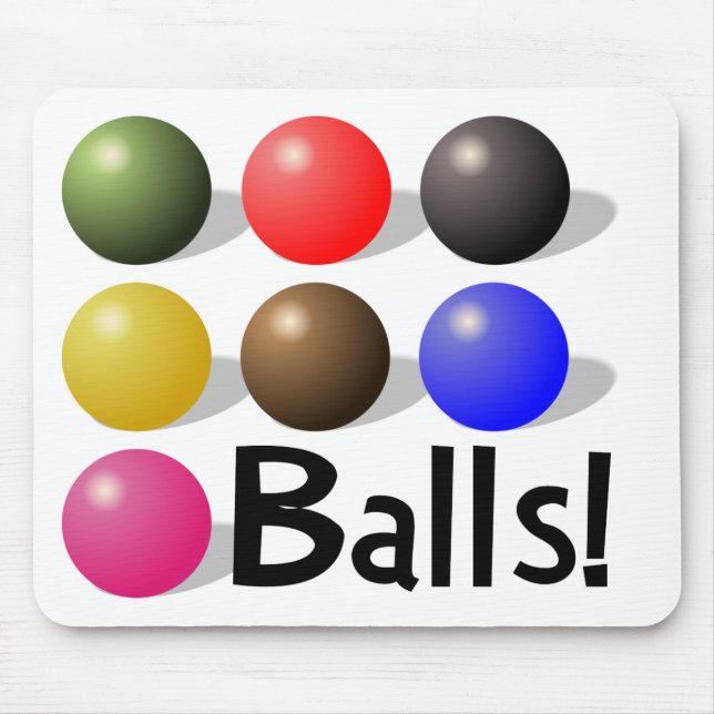 Balls Mousepad for Snooker Players and ALL! (Front)