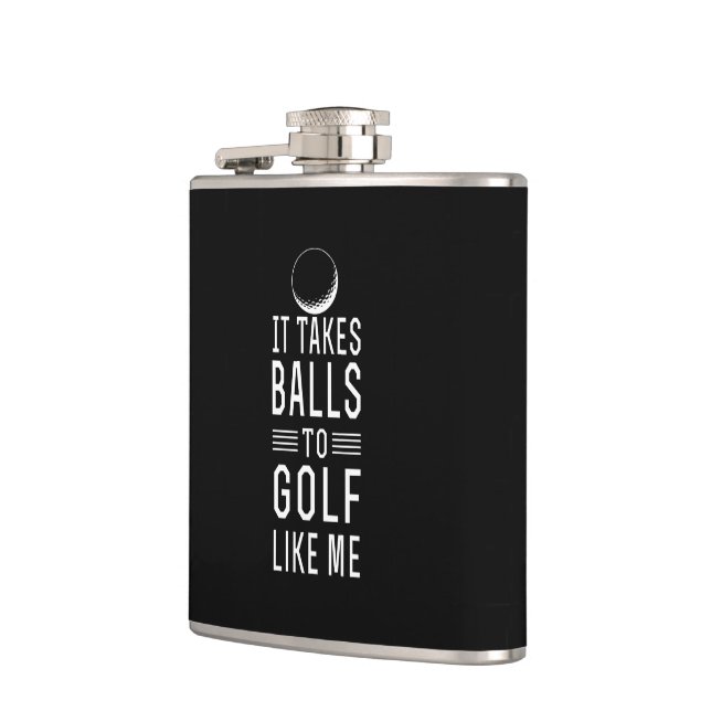 Balls to Golf Hip Flask (Left)