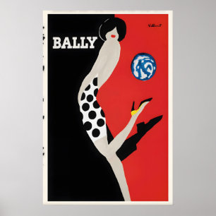 Bally Kick Vintage Advertising Poster Fine Art