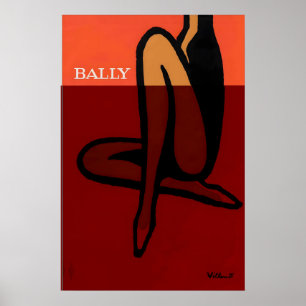 Bally Shoes Vintage Advertising Poster