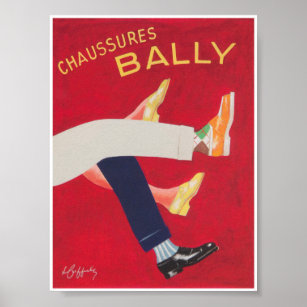 Bally Shoes Vintage Fashion Poster