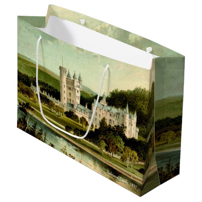 Balmoral Castle 1897 Restored High Resolution Large Gift Bag (Front Angled)