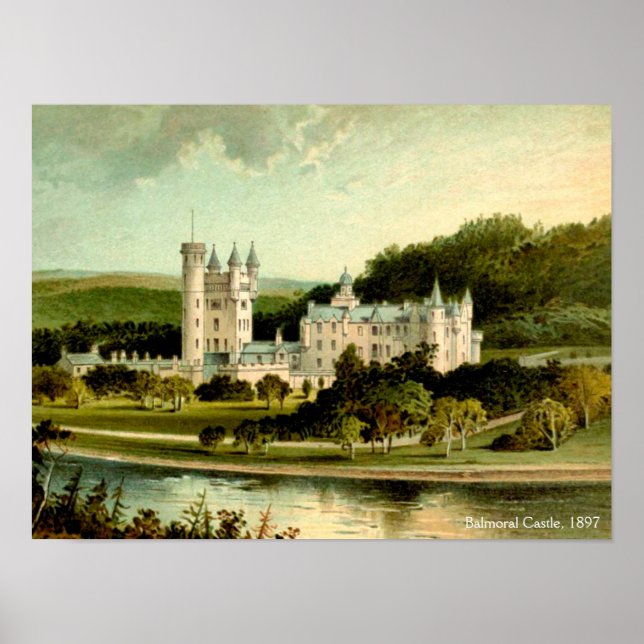 Balmoral Castle 1897 Restored High Resolution Poster (Front)