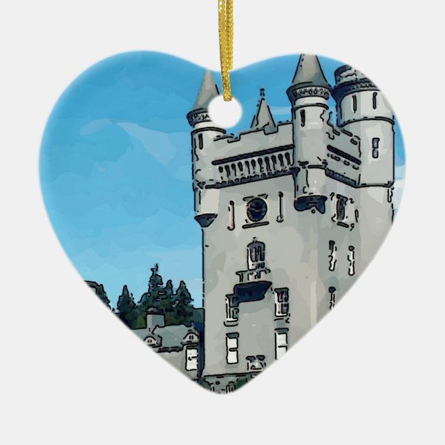 Balmoral Castle Ceramic Tree Decoration (Front)