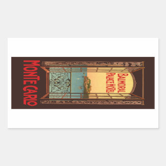 Balmoral Palace Hotel (Monte Carlo) Vector Format Rectangular Sticker