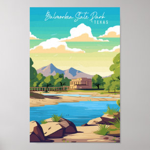 Balmorhea State Park Texas vintage travel place Poster