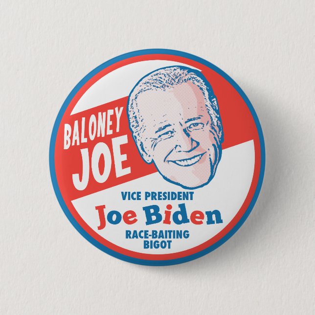 Baloney Joe Biden 6 Cm Round Badge (Front)