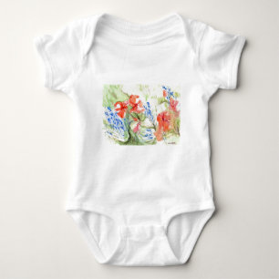 Balsam and Lobelia flowers Baby Bodysuit
