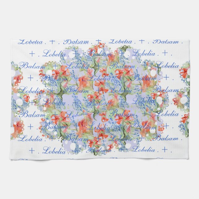 Balsam and Lobelia Lace Towel (Horizontal)