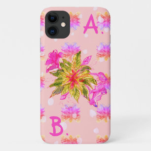 Balsam Bouquet Flowers,Petals, Initials Case-Mate iPhone Case