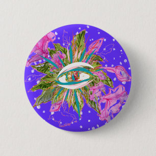 Balsam Flower Eye 6 Cm Round Badge