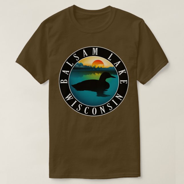 Balsam Lake Wisconsin Loon T-Shirt (Design Front)