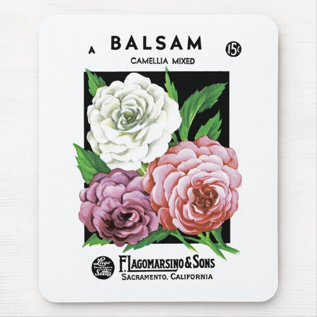 Balsam Seed Packet Label Mouse Pad (Front)