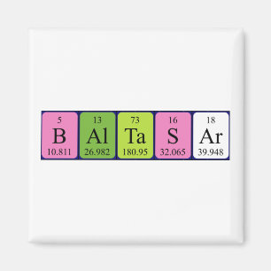 Baltasar periodic table name magnet
