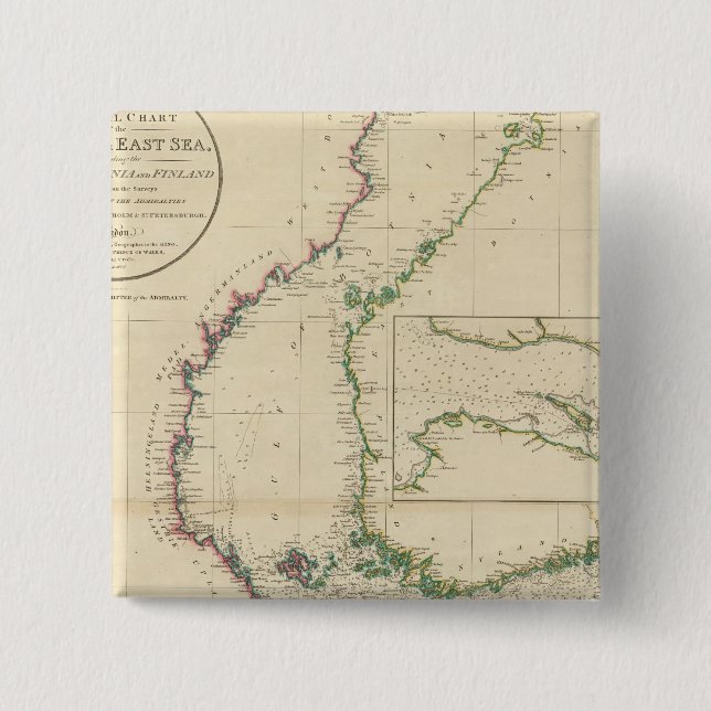 Baltic Sea 15 Cm Square Badge (Front)