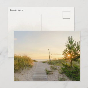 Baltic sea view in Liepaja, Latvia Postcard