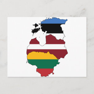 Baltic states postcard