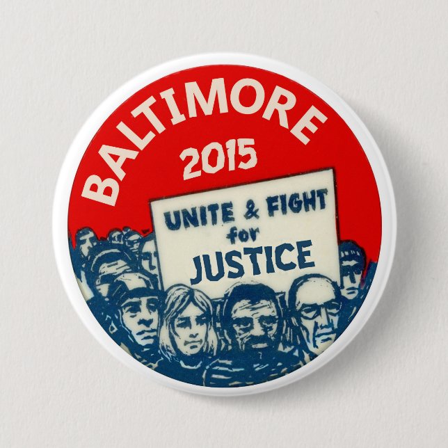 Baltimore 2015 7.5 cm round badge (Front)