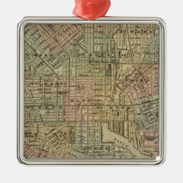 Baltimore 2 metal tree decoration (Front)