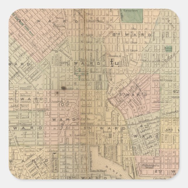 Baltimore 3 square sticker (Front)