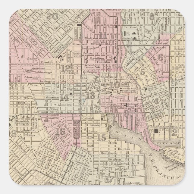 Baltimore 4 square sticker (Front)