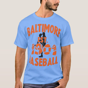 Baltimore Baseball Est 1901 Baseball Pitcher Vinta T-Shirt