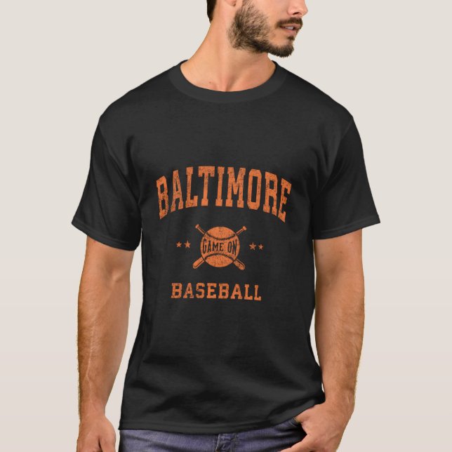 Baltimore Baseball Throwback T-Shirt (Front)
