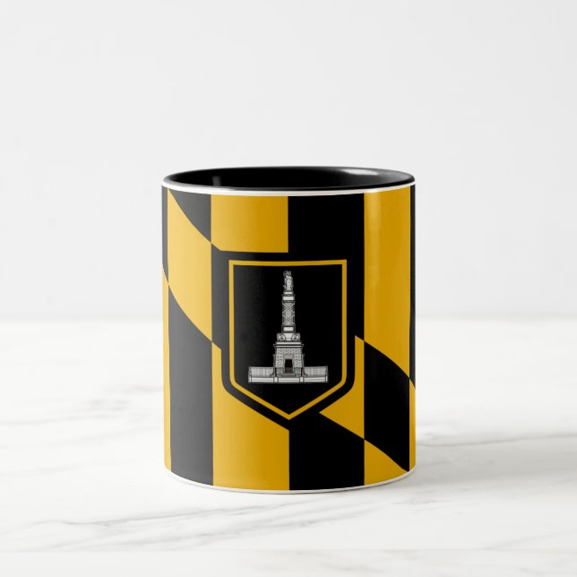 Baltimore city flag Two-Tone coffee mug (Center)