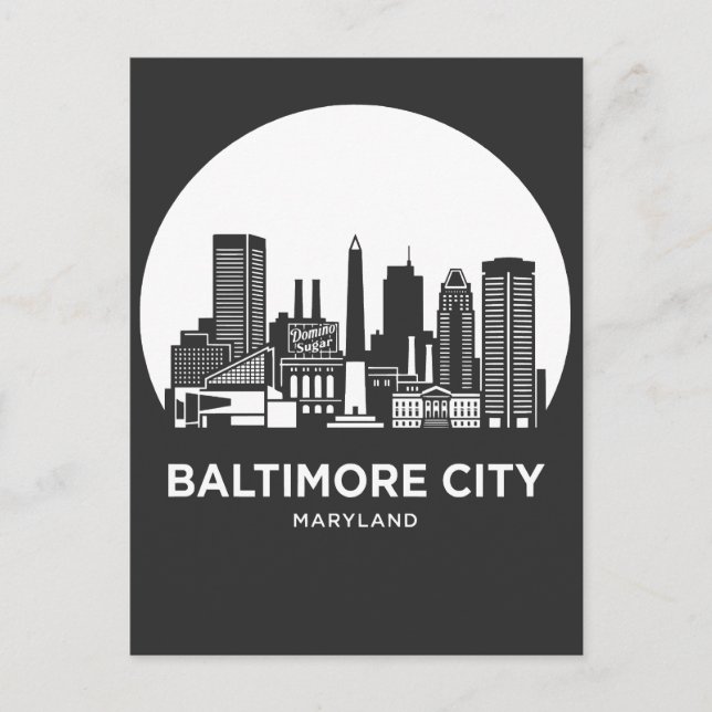 Baltimore City Maryland Postcard (Front)