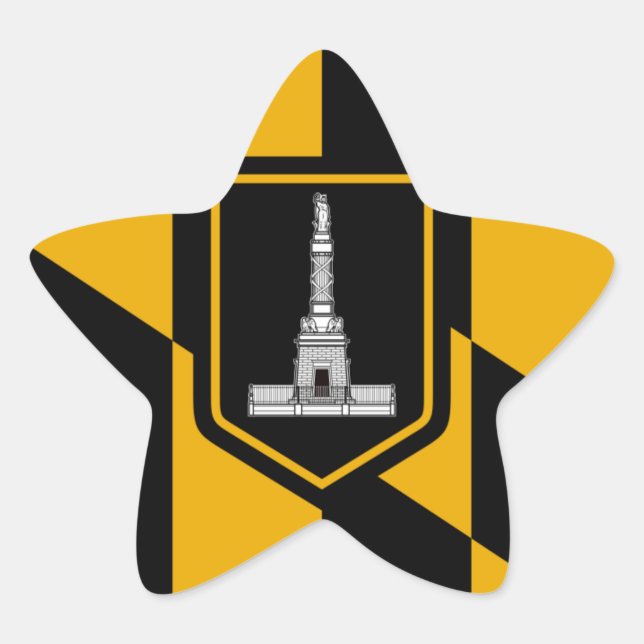 Baltimore Flag Star Sticker (Front)