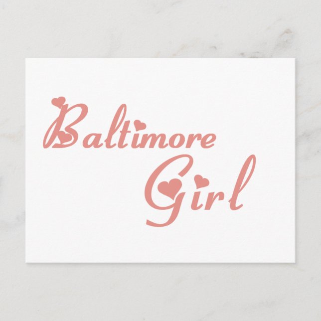 Baltimore Girl tee shirts Postcard (Front)