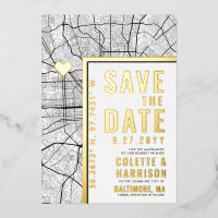 Baltimore Love Locator | Wedding Save the Date