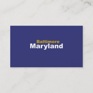 Baltimore, Maryland Business Cards