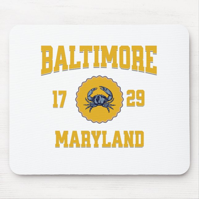 Baltimore Maryland College University Style Mouse Pad (Front)