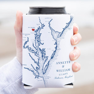 Baltimore Maryland Elegant Wedding Can Cooler